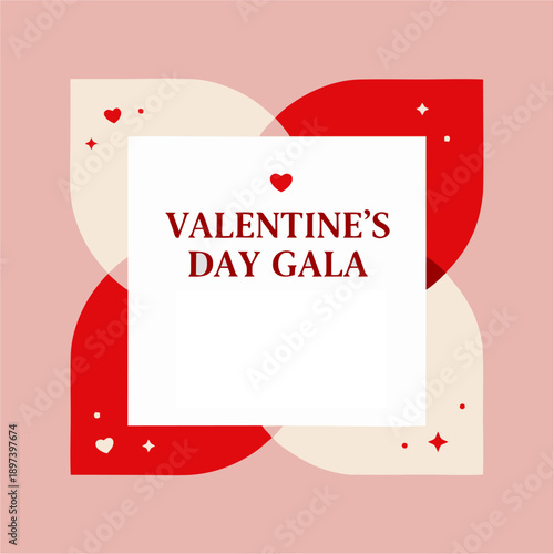 Vector illustration of OUR LOVE STORY Valentine’s graphic with couple silhouette inside a heart and festive message — ideal for romantic cards, love story posts, and Valentine’s Day content.