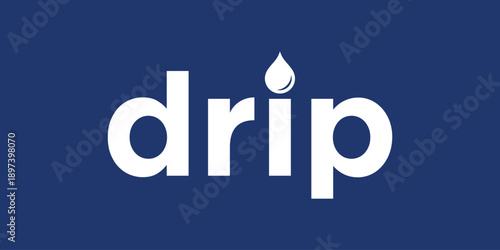 drip logo design, word mark drip logo graphic vector