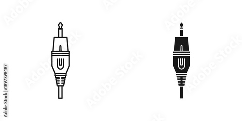 USB Cables Front and Back Illustration on White Background