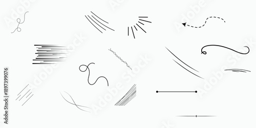 Hand Drawn Scribble Lines Set with Grungy Sketched Underlines and Doodles