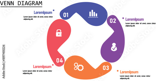 Venn diagram infographic template