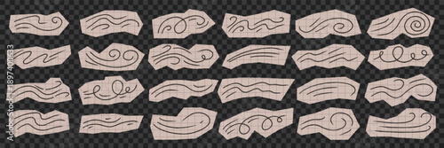 Scrapbook paper with wind breeze doodle showing air flow and speed.