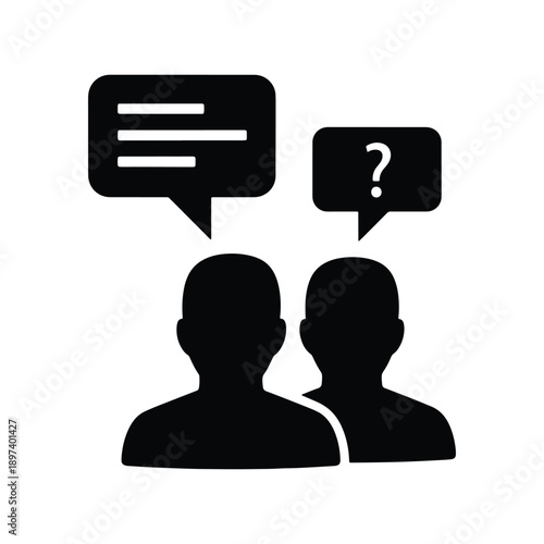 People communication discussion chat icon vector