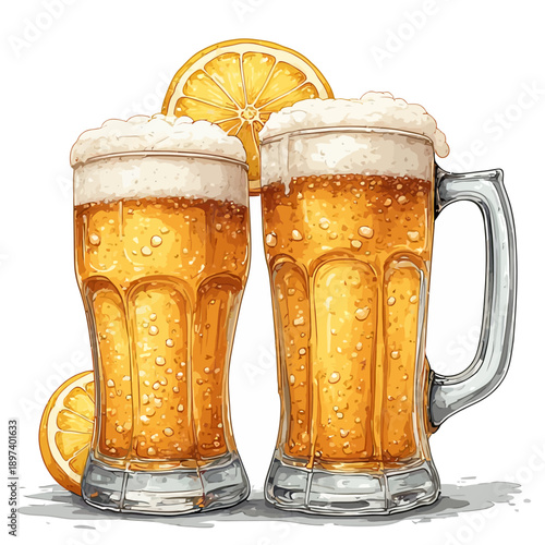 Very Delicious Beer Illustration Design