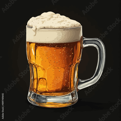 Very Delicious Beer Illustration Design