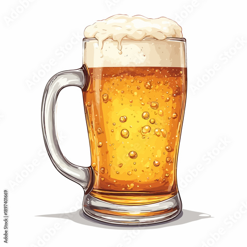 Very Delicious Beer Illustration Design