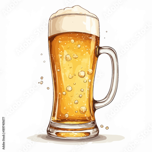 Very Delicious Beer Illustration Design