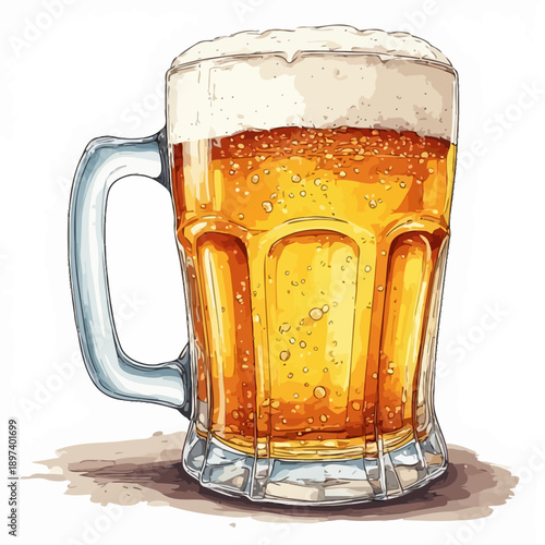 Very Delicious Beer Illustration Design