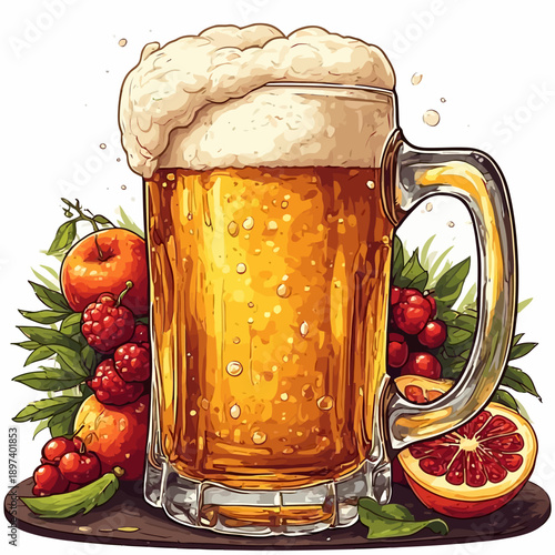 Very Delicious Beer Illustration Design