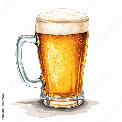 Very Delicious Beer Illustration Design