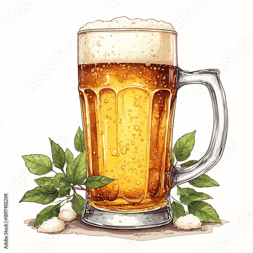 Very Delicious Beer Illustration Design