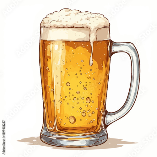 Very Delicious Beer Illustration Design