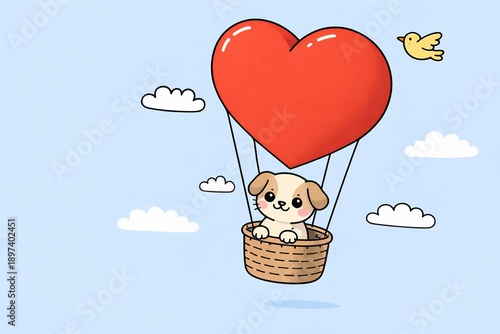 Cute Vlentines Day Cartoon Background