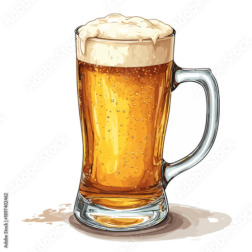 Very Delicious Beer Illustration Design