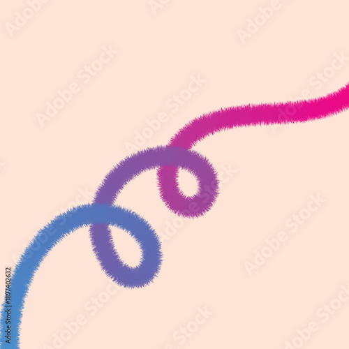 Wallpaper Mural Abstract 3D furry wavy line background with pink and blue gradient Torontodigital.ca