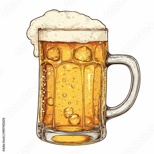 Very Delicious Beer Illustration Design