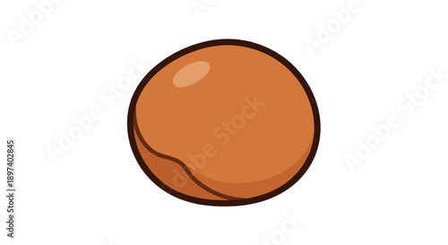 Brown egg image, illustration, vector style graphic, food concept, healthy eating, cooking.