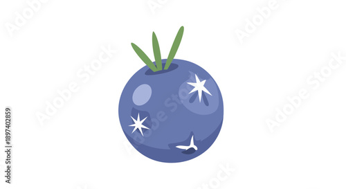 blueberry vector illustration, fruit graphic, healthy food design, isolated berry