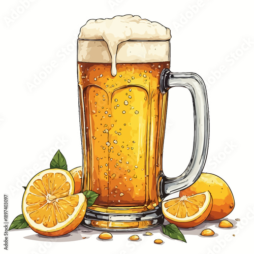 Very Delicious Beer Illustration Design