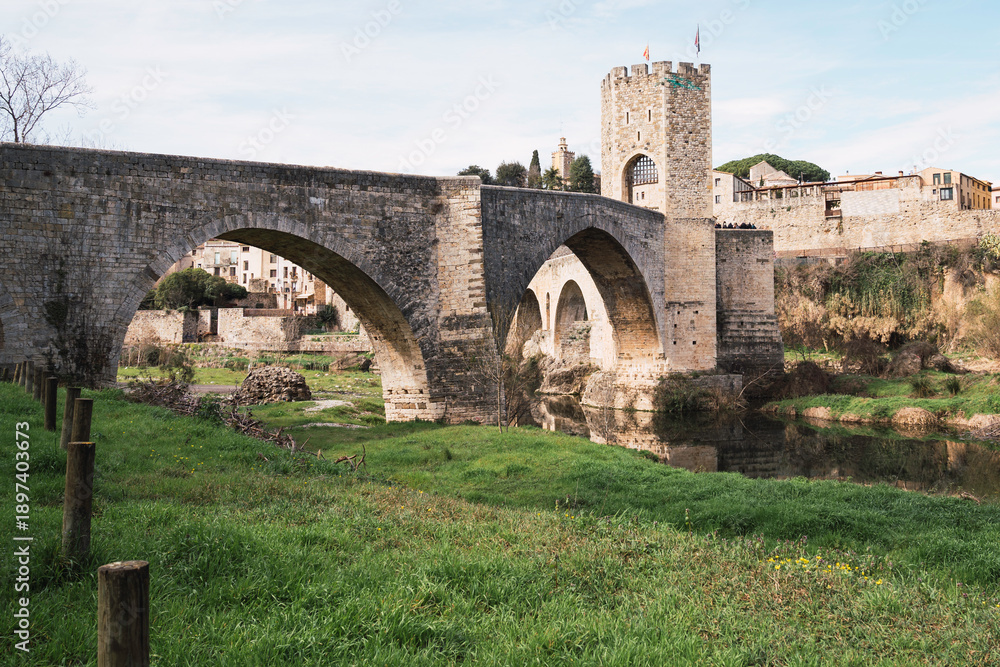 Fototapeta premium Besalú, medieval town in Gerona, Catalonia, Spain