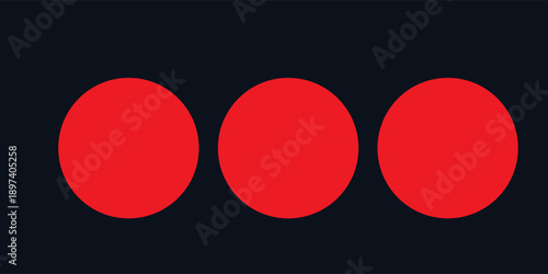 A red circle on the black background