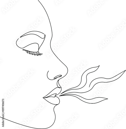 Woman exhaling smoke from her mouth