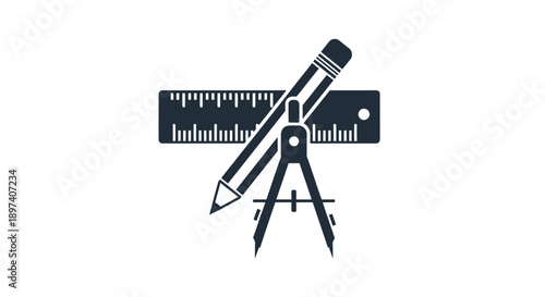 Architectural drawing tools graphic design illustration.