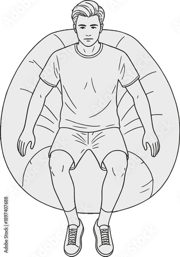 Relaxing in a Beanbag Chair