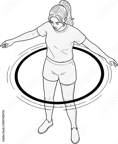 Woman Hooping