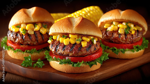 Cookout food - burgers and ...