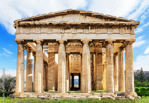 Temple of Hephaestus in Athens, Greece. The Famous Hephaistos temple on the Agora in Athens, the capital of Greece.