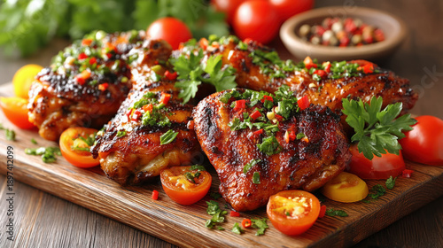 Jerk chicken legs with jerk...