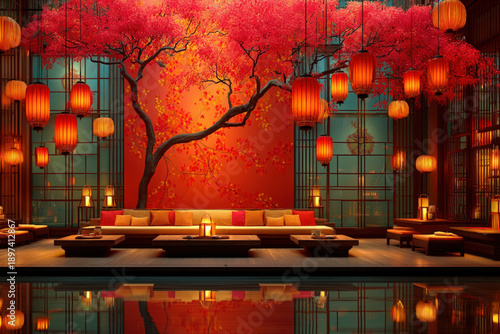 Oriental interior design style