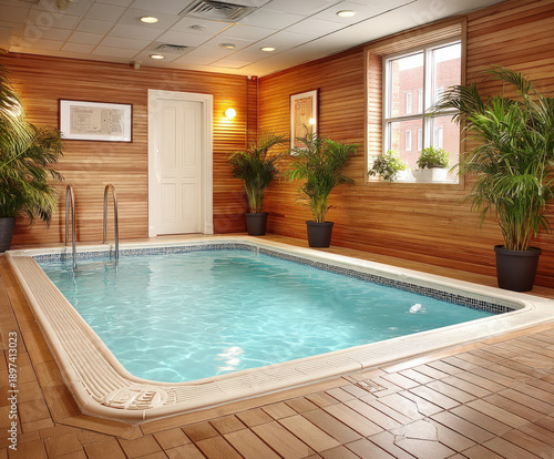 Wallpaper Mural Pool inside sauna Torontodigital.ca