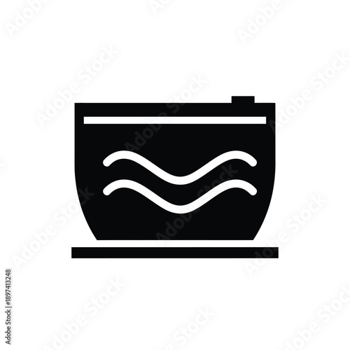 Water treatment glyph icon, waste water purification technology, wastewater recycling, industrial liquid processing, environmental engineering