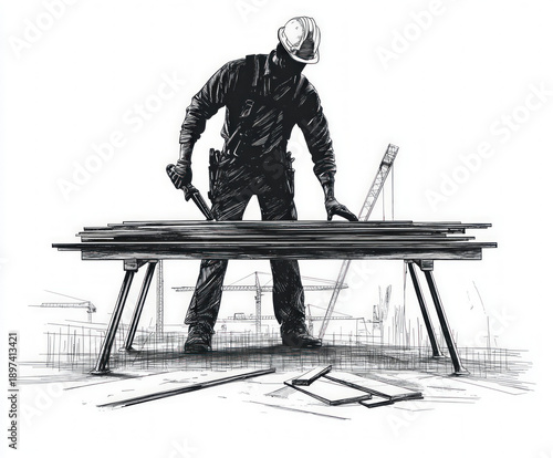 construction tools silhouet...