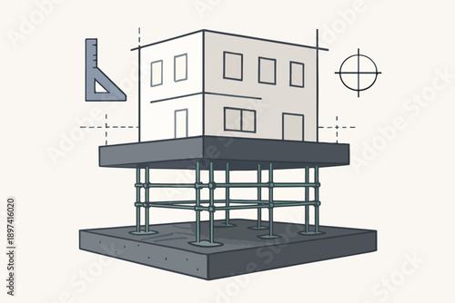 Scalable Business Foundation Structure Before Growth Phase illustration
