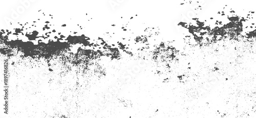 Grunge Texture Black and White Background with Distressed Overlay, Retro Dirty Wall Grainy Grungy Effect Vector.