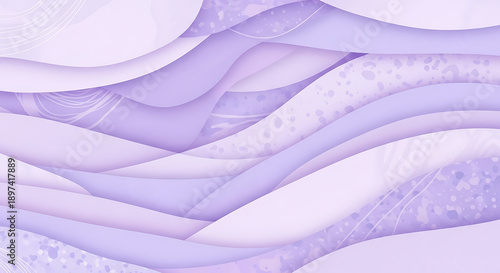 Abstract Waves, Purple Patterns, Digital Art, Graphic Design, Smooth Textures, Modern Aesthetics