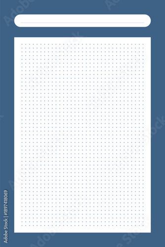 Grid paper. Dotted sheet of abstract background with color graph. Geometric pattern for school, wallpaper, textures, notebook. Blank on white background.