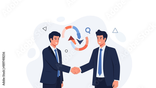 Businessmen shaking hands, partnership, agreement, cooperation, teamwork, success, teamwork concept