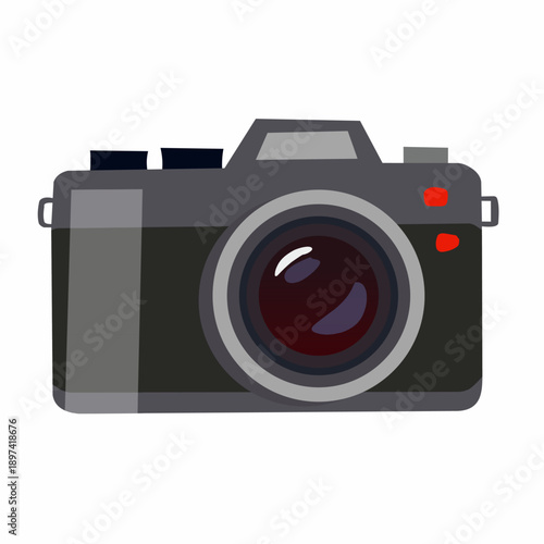 Camera in Flat Vector Style for Event Photography