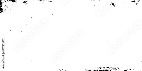 An abstract grunge background featuring a black ink splat design with artistic paint splatter textures and liquid drops forming a dirty vector pattern backdrop