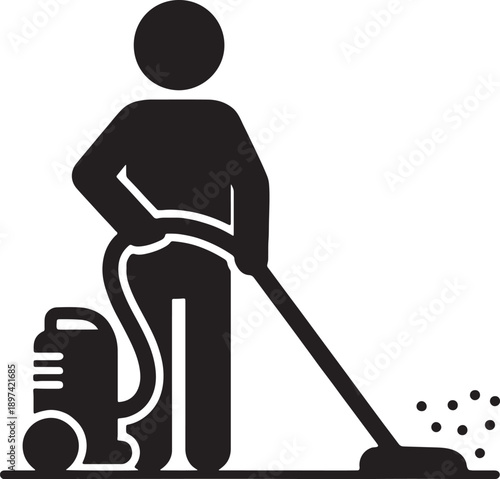 housekeeping silhouette icon