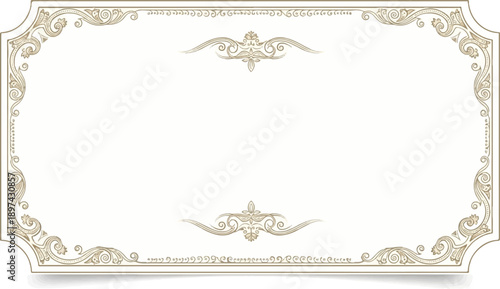 Ornate decorative border with swirling golden floral patterns and a central decorative element