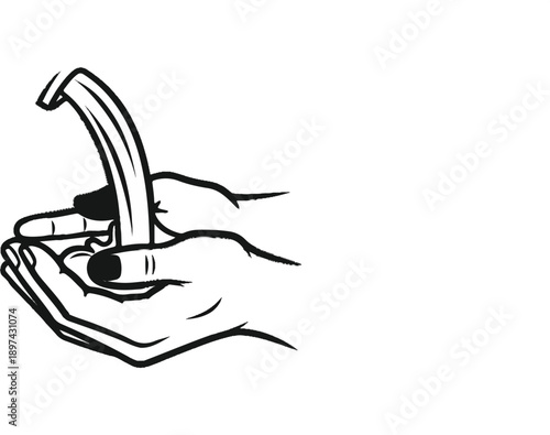 Hand catches water from faucet