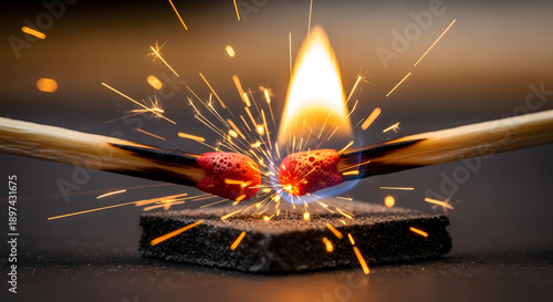 burning matchstick