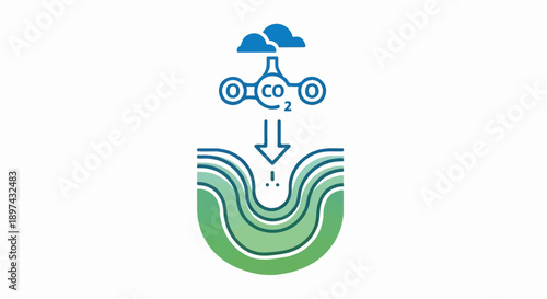 Atmospheric CO2 absorption into layered ground