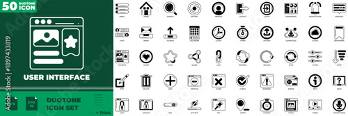 User Interface Duotone Editable Icons set