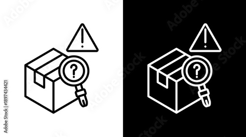 Product Identification White Icon Set Design